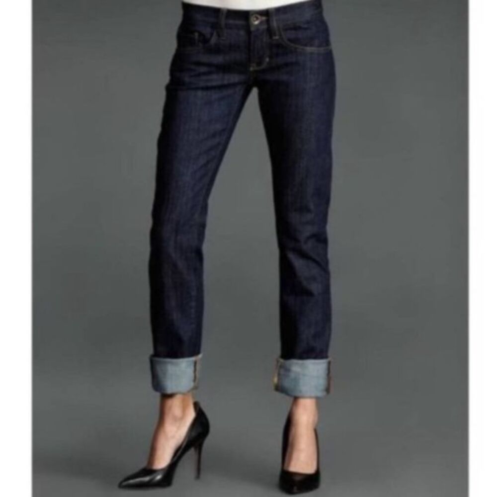 CAbi Women's Straight Leg Jeans - Dark Indigo Blue - Picture 5 of 13